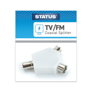 STATUS TV/FM Coaxial Aerial Splitter - Male to Dual Female