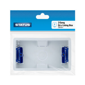 STATUS TWIN 2 GANG 35MM DRY LINING WALL PATTRESS BOX