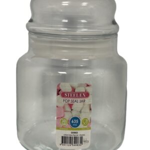 STEELEX Pop Lid Glass Storage Jar 635ml