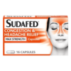 Sudafed Maximum Strength Capsules for Congestion & Headache Relief, Pack of 16