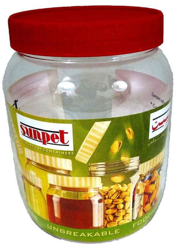 SUNPET 1000ML Round PET Plastic Food Storage Jar