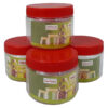 **Sunpet**: This is probably the brand name of the food storage containers