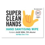 Super Clean Hand Sanitising Wipes are designed for effective hand hygiene on the go. A case of 1000 wipes is ideal for businesses, healthcare facilities, or any environment...