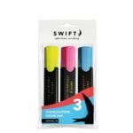SWIFT Neon Color Highlighters, Pack of 3