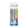 SWIFT Retractable Ballpoint Pens, Multi-Colored, Pack of 8