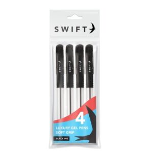 Swift Soft Grip Gel Pens - Luxury 4-Pack