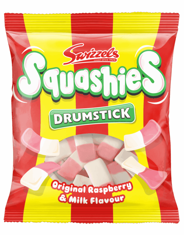 Swizzels Drumstick Squashies Raspberry & Milk Flavor 140g