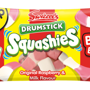 Swizzels Drumstick Squashies Raspberry & Milk Flavor 60g - Priced at 69p