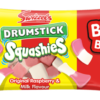 Swizzels Drumstick Squashies Raspberry & Milk Flavor Large Bag 60g