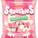Swizzels Drumstick Squashies Strawberry and Cream Flavored 120g