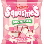 Swizzels Drumstick Squashies Strawberry and Cream Flavored 120g