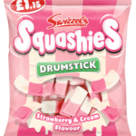 Swizzels Drumstick Squashies Strawberry & Cream Flavor 120g £1.15 Price Marked Pack