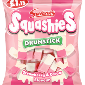 Swizzels Drumstick Squashies Strawberry & Cream Flavor 120g £1.15 Price Marked Pack