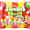 Swizzels Squashies Raspberry & Milk Flavor Multipack - 280g (20 Mini-Bags of 14g each)