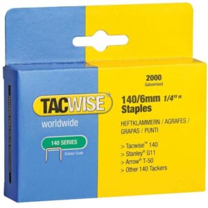 TACWISE 140/6MM Galvanized Staples, Pack of 2000