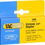 TACWISE 4MM 53 SERIES STAPLES, PACK OF 2000