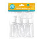TAKE A TRIP Assorted Clear Travel Bottle Set, Pack of 6