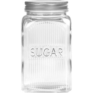 TALA 1.25L Clear Glass Sugar Storage Container with Screw-Top Lid