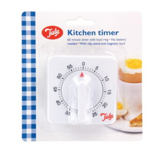 TALA WHITE KITCHEN TIMER WITH LOUD 60-MINUTE RING