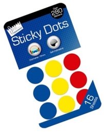 Tallon 19mm Colored Sticky Dots - Pack of 288, Model 9310