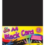 TALLON A4 Black Activity Card, 15 Sheets