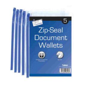 Tallon A5 Zippered Document Wallet - Pack of 5