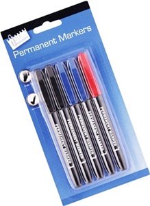 Tallon Fast-Drying Permanent Markers - Pack of 5