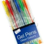 Tallon Gel Ink Pens with Glitter - Pack of 6 - Color P2677