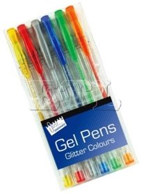 Tallon Gel Ink Pens with Glitter - Pack of 6 - Color P2677