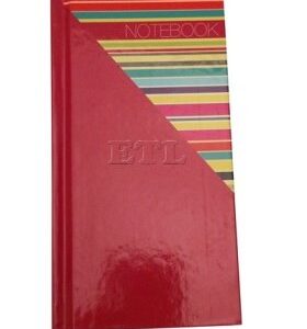 Tallon Slim Notebook - 60 Pages - Pink with Bright Stripes