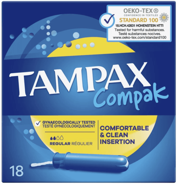 Tampax Compak Regular, Pack of 18