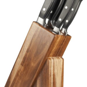 TAYLOR'S EYE WITNESS 5-PIECE KNIFE BLOCK SET WITH ACACIA WOOD