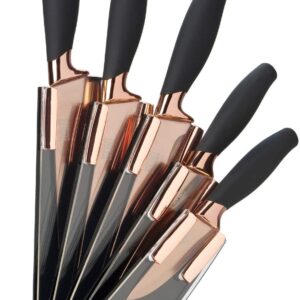 TAYLOR'S EYE WITNESS BROOKLYN 5-PIECE KNIFE BLOCK SET IN ROSE GOLD