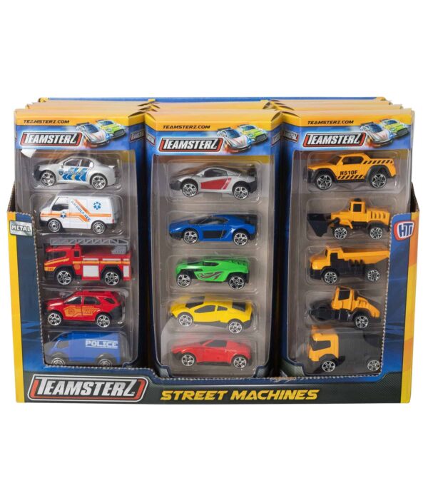 Teamsterz Street Machines Die-Cast 5-Pack Display Unit