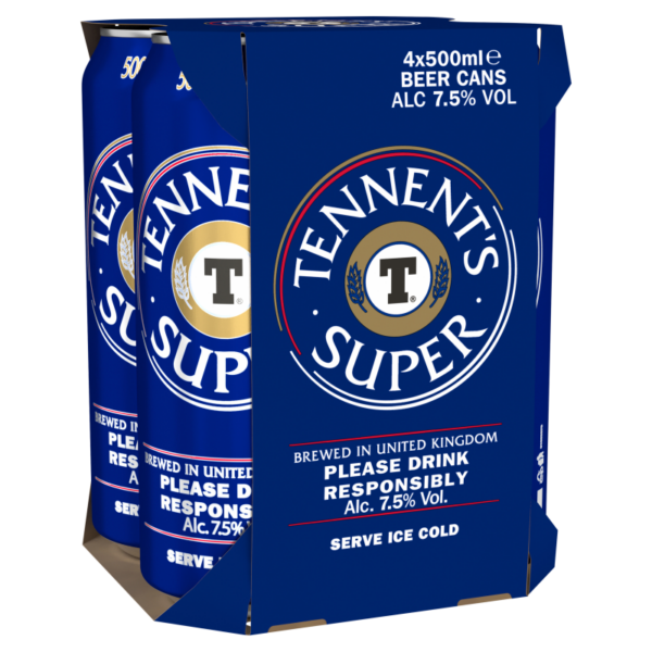 Tennent's Super Lager 500ml 4-Pack