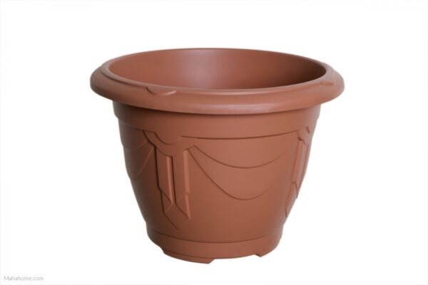 Terracotta Round Venetian Planter by Whitefurze, 58cm