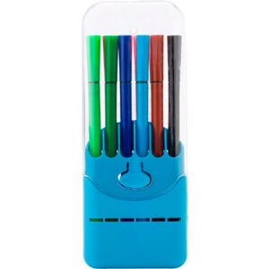 The "12 Pack Colouring Marker Pens in Holder Case Assorted Colours 0762" is a set of coloring markers that comes with a convenient holder case. This set includes 12 markers,...