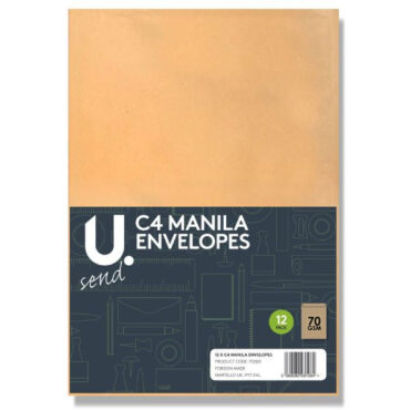 The 12 Pack Manila C4 Envelopes labeled as P2208 are typically used for office supplies or home use. These envelopes are designed to accommodate documents or items that fit...