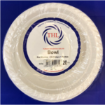 The "12oz Disposable White Plastic Soup Bowls Pack of 20 THL2481" refers to a product consisting of disposable bowls, each with a capacity of 12 ounces. They are made from white...