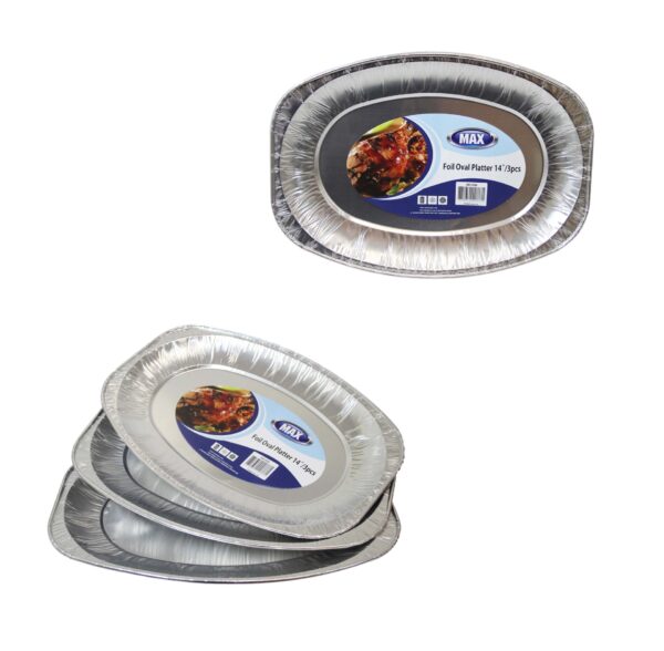 The 14'' Foil Oval Serving Platter Tray is a versatile product designed for serving food starters. It is both oven and freezer safe, making it convenient for both cooking and...