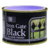 The "151 Iron Gate Black Gloss Paint" is a type of paint product commonly used for metal surfaces like gates, railings, or outdoor furniture. The "Black Gloss" indicates that...