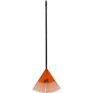 The "22 Tooth Rake With Handle Orange Plastic Head 70010C" appears to be a gardening tool. It features a rake with 22 teeth, which suggests it is designed for tasks such as...