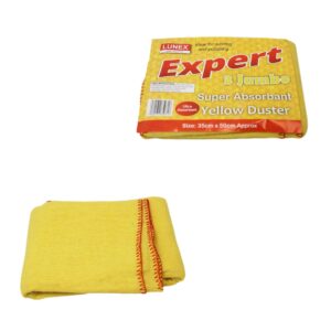 The 3 Pack Jumbo EXPERT Super Absorbent Dusting and Polishing Yellow Duster is a set of cleaning cloths designed for dusting and polishing surfaces. Each duster measures 35 x 50...