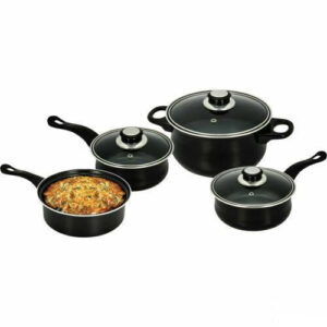 The "7Pc Cookware Pan Set Carbon Steel Non Stick Glass Lid 6645" appears to be a set of kitchen cookware that includes seven pieces made from carbon steel. These pieces are...