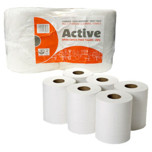 The Active White Value Centrefeed Paper Tissue 6 Roll Pack is a product designed for various cleaning and wiping needs. It typically includes six rolls of centrefeed paper...