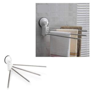 The Adjustable Suction Cup Stainless Steel Bathroom Towel Bar 0838 is a convenient and versatile solution for hanging towels in the bathroom. It features a sleek design with a...