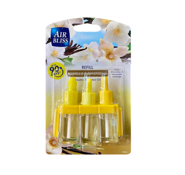 The Air Bliss Air Freshener Scented Oil Plug In Refill in Vanilla & Magnolia is a product designed to provide a pleasant fragrance to indoor spaces. The refill contains 20ml of...