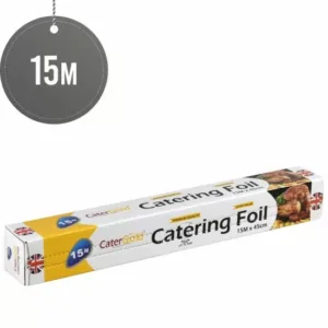 The "Aluminium Catering Foil 15m x 45cm ST80846" is a roll of aluminum foil commonly used for catering, cooking, and food storage. The dimensions indicate that the foil is 15...