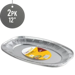 The "Aluminium Oval Foil Platter 12" 2 Pack ST80788" is likely a product designed for serving or displaying food. These platters are made of aluminum foil, making them...