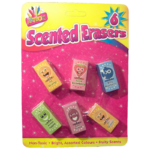 The "Artbox Fruity Scented Erasers 6 Pack - Case of 12" likely refers to a bulk purchase option for a set of erasers. Each pack contains six erasers that are scented with fruity...